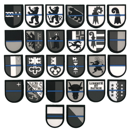 Abzeichen Kantone "Thin Blue Line Switzerland"