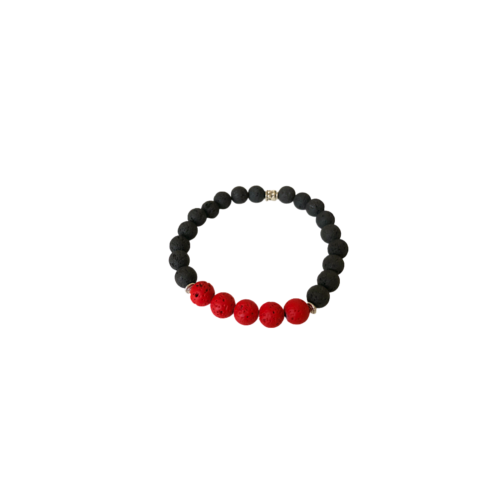 Lavastein Armband "Thin Red...