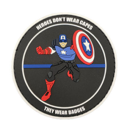 Badge CAPITAIN AMERICA "Thin Blue Line"