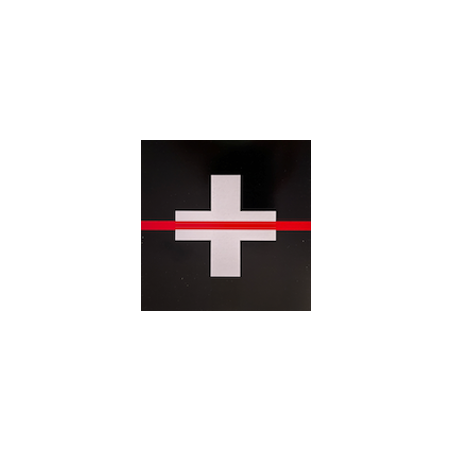 Autocollant 10x10 cm "Thin Red Line Switzerland"