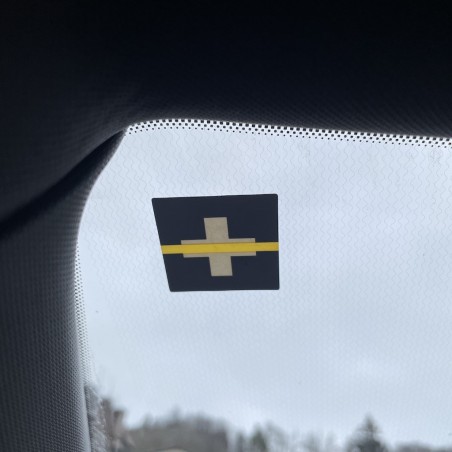 Vignette auto "Thin Yellow Line Switzerland"