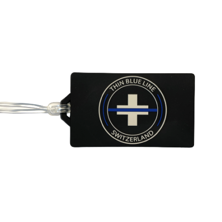 Luggage Tag "Thin Blue Line Switzerland" 2.0