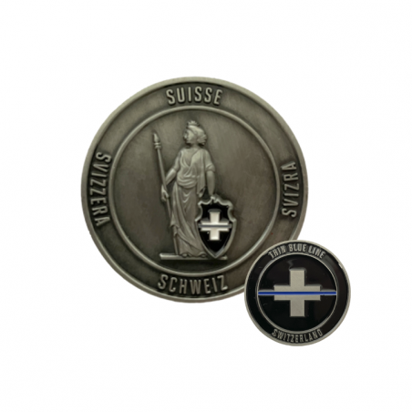 Coin Helvetia "Thin Blue Line Switzerland"