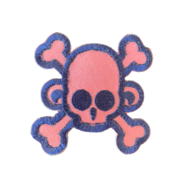 Abzeichen Pink Skull