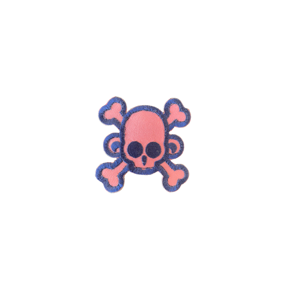 Abzeichen Pink Skull