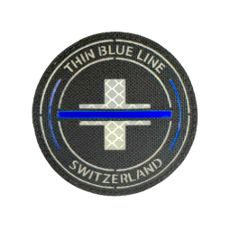 Badge rond "Thin Blue Line...