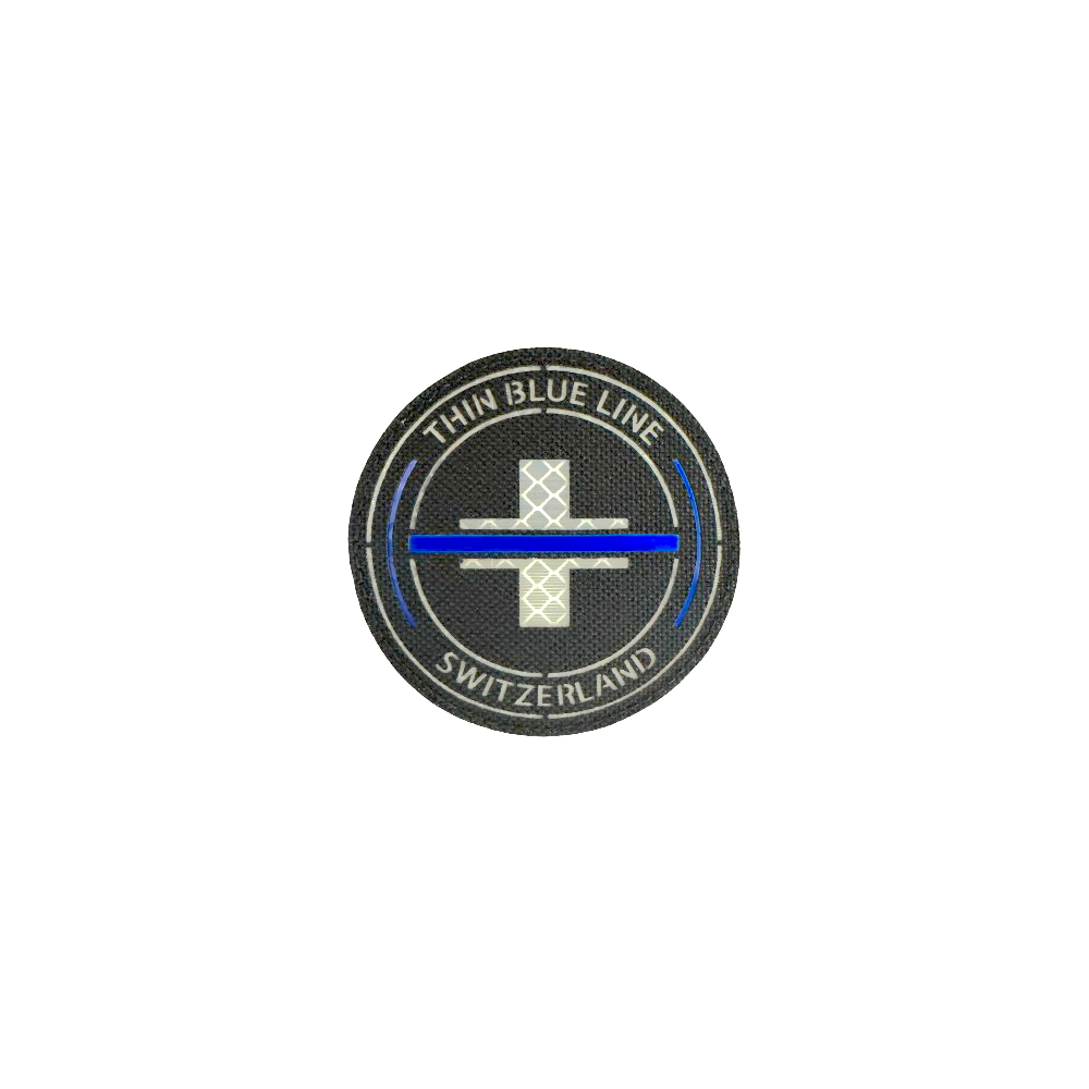 Badge rond "Thin Blue Line...