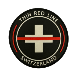 Badge rond PVC "Thin Red...