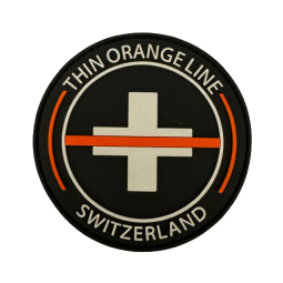 Badge rond PVC "Thin Orange...