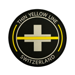Badge rond PVC "Thin Yellow...