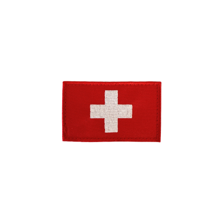 Abzeichen Rechteck SUISSE - Rot