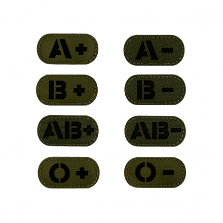 Badge Groupes sanguins olive - IR