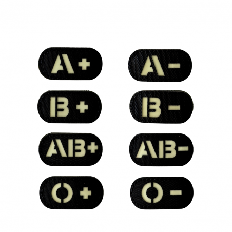 Badge Groupes sanguins noir - IR