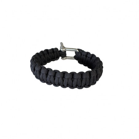 Bracelet paracord Cobra manille - Noir