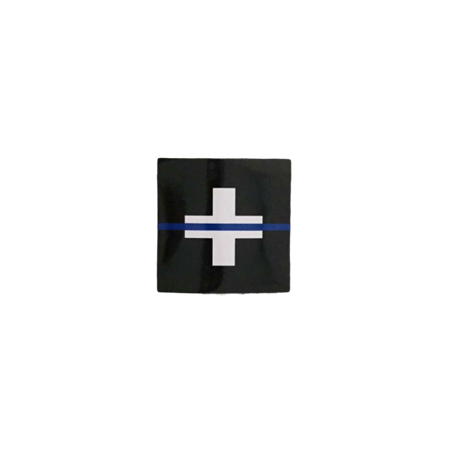 Autocollant 4x4 cm "Thin Blue Line Switzerland"