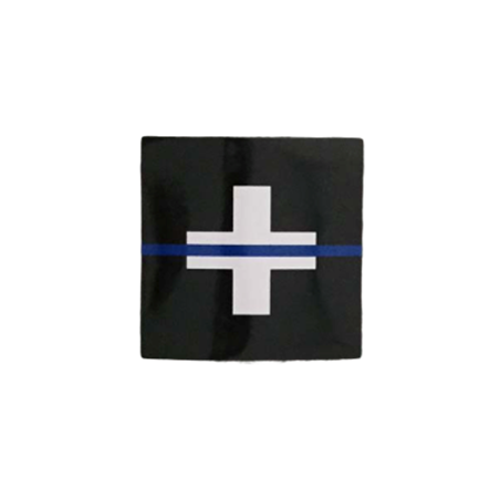 Autocollant 10x10 cm "Thin Blue Line Switzerland"