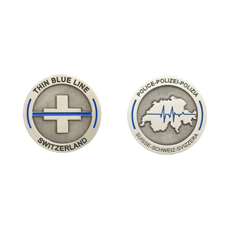 Coin "Thin Blue Line Switzerland"