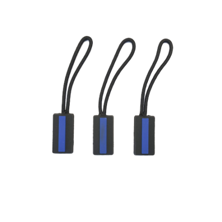Zip tag "Thin Blue Line" - 3x
