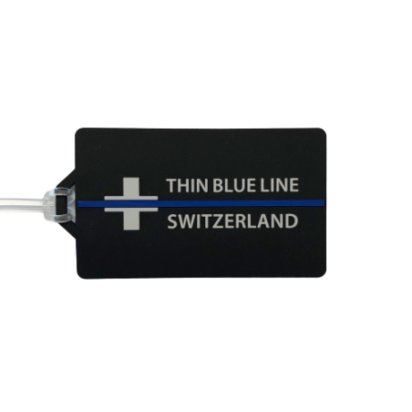Luggage Tag "Thin Blue Line Switzerland"