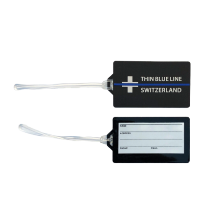 Luggage Tag "Thin Blue Line Switzerland"
