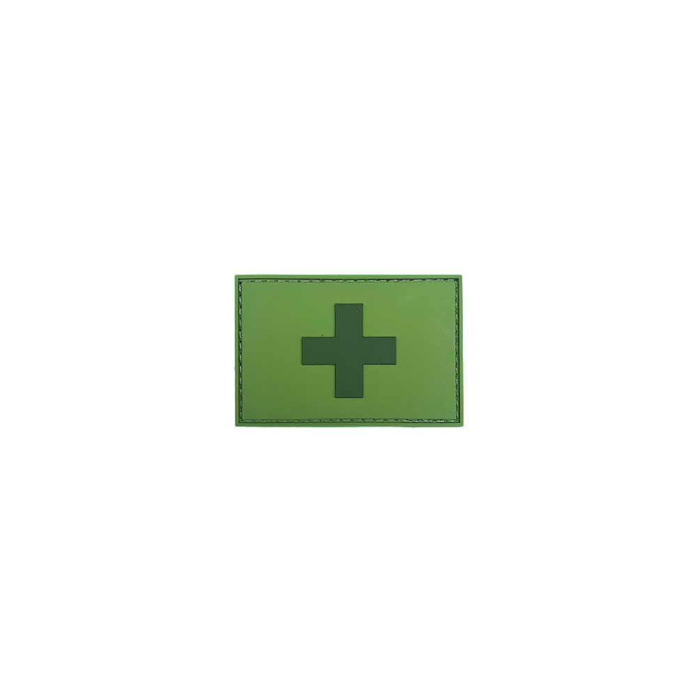 Badge rectangle SUISSE - Olive