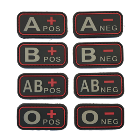 Badge Groupes sanguins "Thin Red Line"